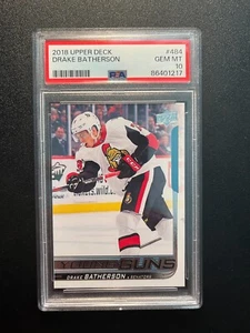 2018 Upper Deck Drake Batherson Young Guns Rookie PSA 10 - Picture 1 of 2