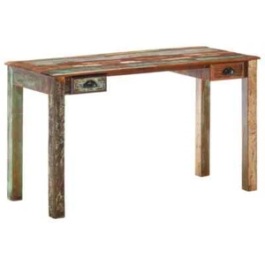 NNEVL Desk 130x55x76 cm Solid Reclaimed Wood - Picture 1 of 11