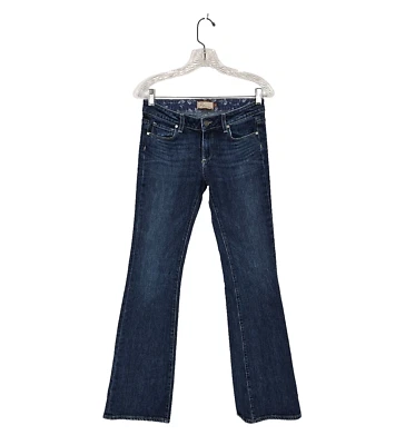 Paige Women's 27 Blue Hollywood Hills Bootcut Embroidered Denim Jeans USA Made - Image 1 of 4