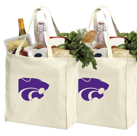 K-State Reusable Shopping Tote 2pc Set Kansas StateMOTHER'S DAY GIFT Cover