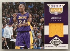 2012-13 PANINI LIMITED KOBE BRYANT GAME USED JERSEY CURTAIN CALL /199 LAKERS HOF