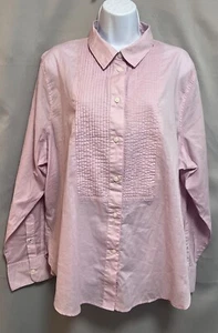 J CREW Womens Button Down Shirt Top Blouse Sz 20 Slim Pink Checks Long Sleeve - Picture 1 of 12