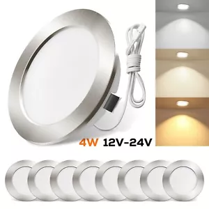 12V-24V AC/DC Recessed LED Ceiling Lights 4W RV Camper Van Motorhome Downlights - Picture 1 of 26