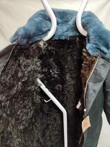 USSR Soviet Russian Army BEKESHA Sheepskin Military Winter Coat TULUP, Size 56 - Picture 1 of 18