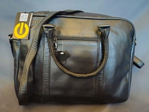 Handmade Leather Laptop Bag 13"-15" Genuine Cowhide Messenger Briefcase Business - Picture 1 of 3