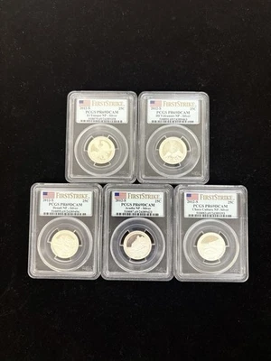 2012-S Silver Proof Quarter Set Of 5 PCGS PR69 DCAM First Strike Label.  #CB515 - Image 1 of 4
