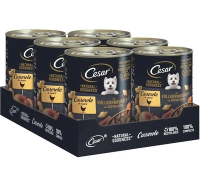 (EUR 8,31 / kg)  Cesar Natural Goodness Huhn Hundenassfutter: 6 Dosen zu 400 g - Bild 1 von 2
