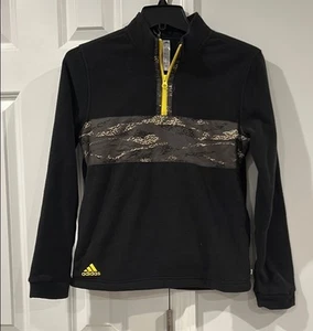NWT Adidas Boys Printed Black Golf Pullover Size Medium - Picture 1 of 6