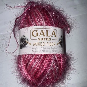 Gala Yarns - MIXED FIBER SPARKLE - Shades of Pink - 50g, 1.76oz - Picture 1 of 6