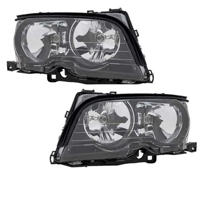 Para 00-01 BMW Serie 3 2 Puertas Faro Faro Faro Delantero con Bombilla JUEGO DE PAR Foto 1 de 4