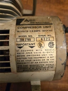 Compresor de aire eléctrico vintage Airco con cable 40 sin manguera - pintura - Imagen 1 de 6