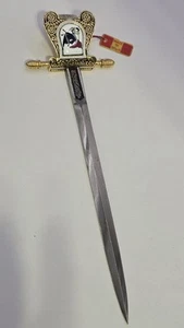 Vintage Ornate Sword Letter Opener Made In Spain 8 3/8" Bull Fighter - Picture 1 of 10
