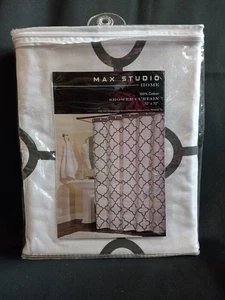 NIP - Max Studio Home / Shower Curtain / 72" x 72" / Black & White - Picture 1 of 3