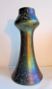 Vase Art Nouveau en verre iridescent multicolore, Loetz Kralik, 24 cm - Picture 1 of 10