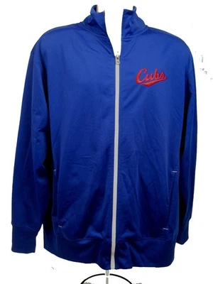 Majestic Mens Jacket Coat L Large MLB Chicago Cubs Baseball LS Long Sleeve - Image 1 of 4