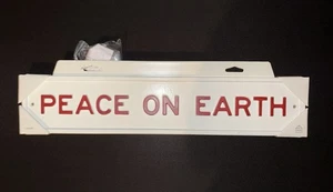 NEW Hearth & Hand Magnolia PEACE ON EARTH Wall Sign Home Holiday Farmhouse - Picture 1 of 2