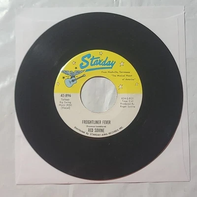 Red Sovine ~ Freightliner Fever/ Mr. Sunday Sun ~ Starday 45 RPM Record - Image 1 of 4