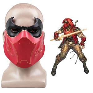 Cosplay The Batman Red Hood Robin Mask Superhero Jason Todd Halloween Face Masks - Picture 1 of 12