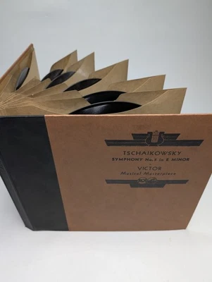 Tchaikovsky Symphony No 5 E Minor x6 12" 78 RPM Box Set Records Stokowski Victor - Image 1 of 4