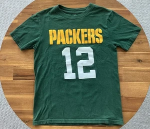 NFL Green Bay Packers Youth Small Aaron Rodgers #12 T-Shirt Logo Green - Picture 1 of 8