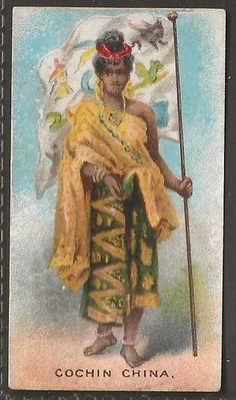 LLOYD-NATIONAL TYPES COSTUMES & FLAGS 1900- COCHIN CHINA - Image 1 of 2