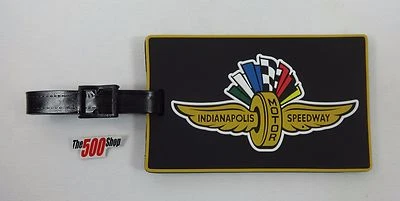 Indianapolis Motor Speedway Gold Wings Wheel & Flag Luggage Bag Tag  - Image 1 of 4