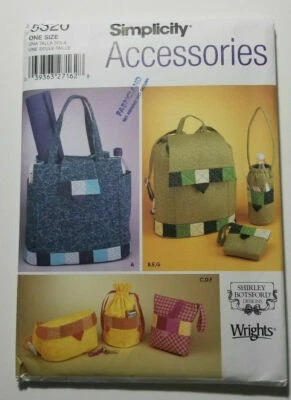 Simplicity 5320 Tote Bag  Bottle bag Fanny Pack Shirley Botsford Designs - Image 1 of 3