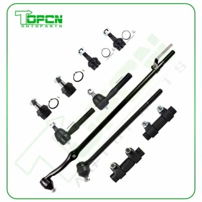 10Pieces Steering Kit Ball Joints Tie Rod Ends Kit For 87-1995 1996 Ford Bronco Foto 1 de 4
