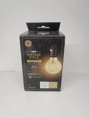 GE Lighting 36783 4.5W 280 Lumens Transparent Amber Vintage Style LED Bulb - Image 1 of 2