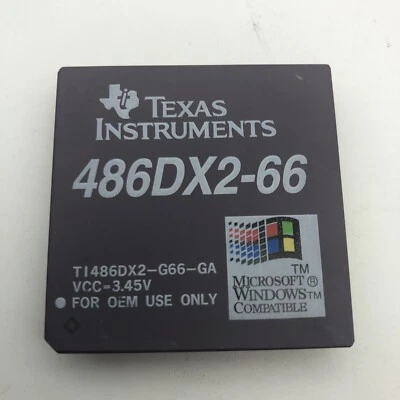 Texas Instruments 486 DX2 66 MHz CPU TI486dx2-G66 Very Rare Vintage Processor - Image 1 of 4
