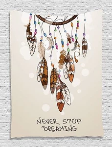 Dreamcatcher Feathers Tapestry Wall Hanging for Living Room Bedroom Dorm Decor - Picture 1 of 1