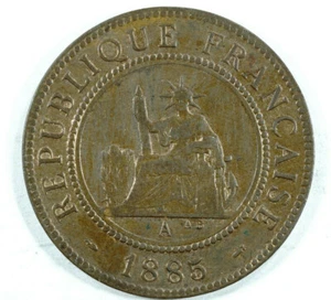 Moneda Indochina Francesa 1885 KM3 | World Coins - Imagen 1 de 2