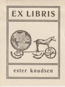 ex-libris Ester Knudsen (traineau....) - Imagen 1 de 1