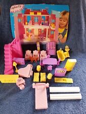 Vtg 1980's Blue Box Beverly Place Mansion Lot Dollhouse Dream House Furniture