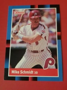 1988 Donruss Philadelphia Phillies Baseball Card #330 Mike Schmidt - Picture 1 of 2