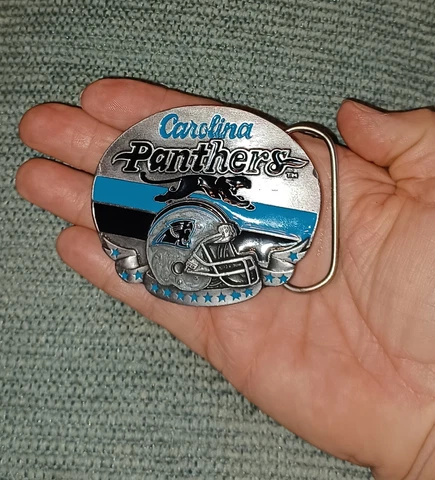 Vintage Carolina Panthers Belt Buckle 1994 NFL team limited # 3418 Siskiyou Cover