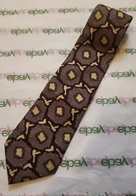 Gravata de pescoço Prince Ferrari masculina poliéster vintage década de 1970 - Imagem 1 de 4