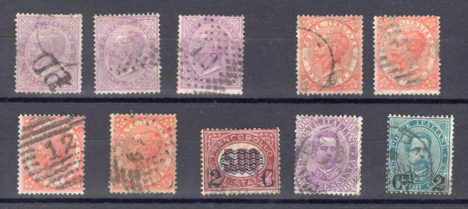 LOT OF EARLY ITALY STAMPS 1863-1891 USED - Image 1 of 1