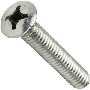 Tornillos de máquina de cabeza ovalada Phillips 10-24 x 2" acero inoxidable 18-8 Qty 50 - Imagen 1 de 7