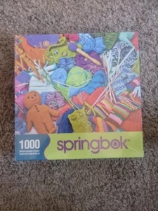Springbock Strick Knacks 1000 Stück Puzzle 24" x 30" Hergestellt in den USA - Bild 1 von 6