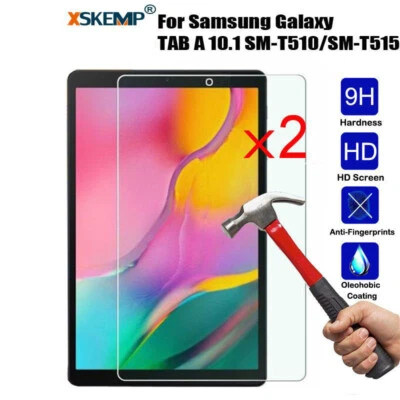 2Pcs Tempered Glass Clear Screen Protector Samsung Galaxy Tab A 10.1 T510 T515 - Image 1 of 4