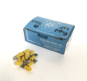 Electro-Term Inc. Connector, Female, 12-10 AWG, Tab .032"x.250", Yellow, 451-25P - Picture 1 of 3