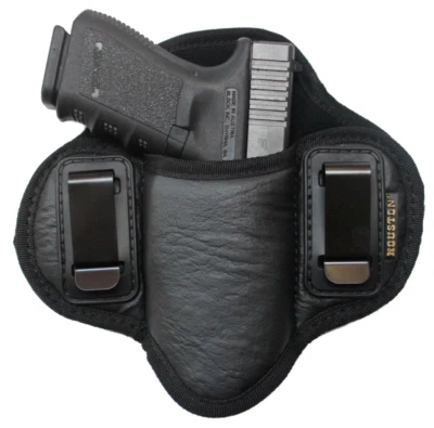 Tactical Pancake Concealed Carry IWB Gun Holster Houston Leather - Choose Model - Image 1 of 4