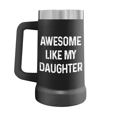 Father's Day Gifts From Daughter Son Kids Present for Dad Beer Stein 24oz - Image 1 of 4