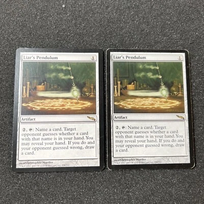 Liar's Pendulum Magic The Gathering Mtg Artifact Mirrodin Card 2 - Image 1 of 4