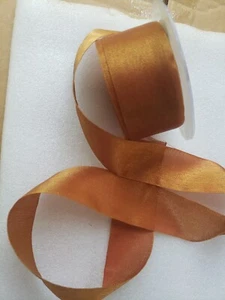 Stephanoise High End Frankreich Seidenband 38 mm breit Kupfer/Rost - SIE ERHALTEN 10 YARD - Bild 1 von 5