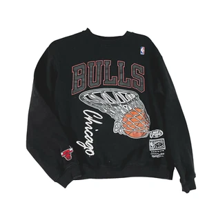 Mitchell & Ness Crew Neck Pullover S 12 Y Chicago Bulls Black 1998 NBA Finals - Picture 1 of 18