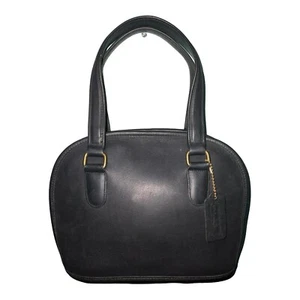 VINTAGE COACH Damentasche Petit Pelham Reißverschluss SCHWARZ LEDER KUPPEL Made in USA - Bild 1 von 17