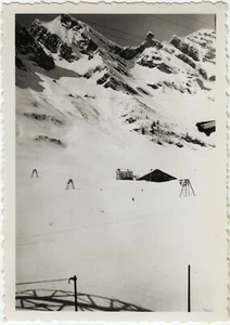 PHOTO ANCIENNE - VINTAGE SNAPSHOT - MONTAGNE NEIGE PAYSAGE - MOUNTAIN SNOW  - Foto 1 di 1