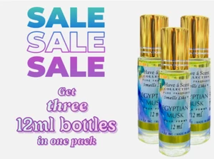 Pack Of 3 Egyptian Musk For Women Scent Roll On Body Oil 12ML - Picture 1 of 1